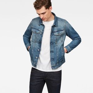 G star raw slim destructed Jean jacket EUC